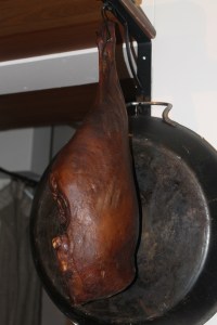 A smoked leg of lamb.
