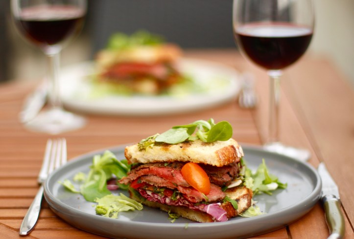 Grillaðar nautakjötssamlokur